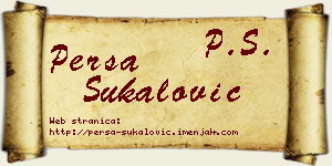 Persa Šukalović vizit kartica